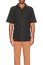view 3 of 3 Enjoy Reality Bowling Shirt - Dark Charcoal in Dark Charcoal