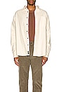view 3 of 3 Ops Oversized Long Sleeve Flannel Shirt in Unbleached