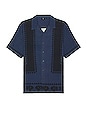 view 1 of 3 Evolve Bowling Shirt in Blue Indigo