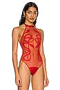 view 3 of 5 Medusa Bodysuit in Crimson