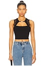 view 1 of 5 Kane Cropped Tank Top in Black