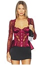 view 1 of 5 Daphne Corset in Burgundy
