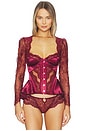 view 2 of 5 Daphne Corset in Burgundy