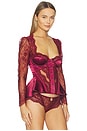 view 3 of 5 Daphne Corset in Burgundy