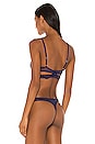 view 3 of 4 Kane Cutout V Wire Bra in Navy