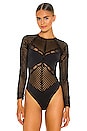 view 2 of 6 Chelsea Chevron Bodysuit in Black