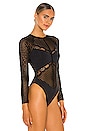 view 3 of 6 Chelsea Chevron Bodysuit in Black