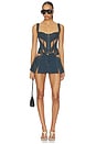 view 5 of 6 Renegade Mini Skirt in Indigo