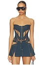 view 2 of 5 TOP CORSÉ RENEGADE DENIM in Indigo