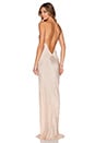 view 1 of 4 Long Plunge Dress in Nude & Black