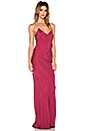 view 2 of 3 x REVOLVE Long Plunge Dress in Merlot