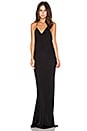 view 2 of 4 롱 플런지 드레스 in Black