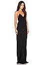 view 3 of 4 롱 플런지 드레스 in Black