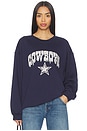 view 1 of 5 Cowboys Oversized Crew Pullover With Crystal Rock in Navy