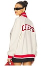 view 1 of 7 Chiefs Knitted Bomber in Cream