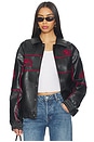 view 2 of 6 49ers Faux Leather Racing Jacket in Black
