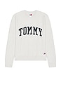 view 1 of 4 Slim Boucle Varsity Sweater in Silver Grey