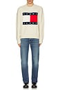 view 4 of 4 Melange Flag Sweater in Newsprint Melange