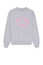 view 1 of 4 Cropped Overdyed Varsity Crew Sweatshirt in Grey Heather
