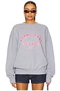 view 1 of 4 Cropped Overdyed Varsity Crew Sweatshirt in Grey Heather