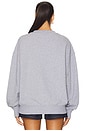 view 3 of 4 Cropped Overdyed Varsity Crew Sweatshirt in Grey Heather