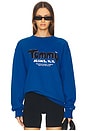 view 1 of 5 Boucle Crew Neck Sweatshirt in Vibrant Indigo