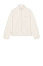 view 1 of 5 Badge Full Zip Teddy Sweatshirt in Ancient White