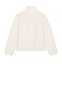 view 2 of 5 Badge Full Zip Teddy Sweatshirt in Ancient White