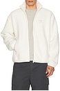 view 4 of 5 Badge Full Zip Teddy Sweatshirt in Ancient White