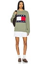 view 4 of 4 Melange Flag Sweater in Utility Sage Heather