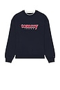 view 1 of 2 90s Texture Graphic Crew Sweatshirt in Dark Night Navy