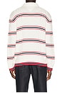 view 2 of 5 Stripe Cable Knit Polo in Ancient White