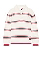 view 5 of 5 Stripe Cable Knit Polo in Ancient White