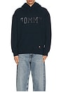 view 4 of 4 Relaxed Tommy Glitter Hoodie in Dark Night Navy