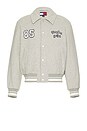 view 1 of 5 Varsity Jacket in Grey Heather