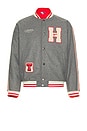 view 1 of 5 Wool Varsity Bomber Jacket in Sharkskin