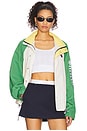 view 1 of 6 Colorblock Jacket in Ancient White & Coastal Green