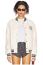 view 1 of 5 Varsity Jacket in Ecru