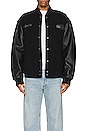 view 3 of 3 Remastered Varsity Jacket in Black