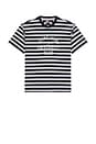 view 1 of 4 Stripe Graphic Tee in Grey Heather & Black Stripe
