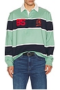 view 1 of 5 Stripe Rugby Top in Cloudy Jade