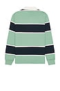 view 4 of 5 Stripe Rugby Top in Cloudy Jade