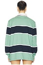 view 4 of 5 Stripe Rugby Top in Cloudy Jade