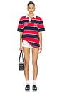 view 5 of 5 Relaxed Bold Stripe Rugby in Rapid Red Stripe