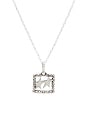 view 2 of 3 Stoned Icon Necklace in Plata