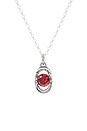 view 2 of 3 Icon Link Ruby Necklace in Silver