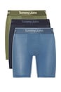 view 1 of 3 CALEÇON BOXEUR SECOND SKIN in Four Leaf Clover, Dress Blues, & Blue Horizon