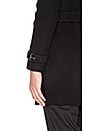 view 5 of 5 Coat Offset Button Line Shoulder Flaps in Black