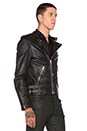 view 3 of 5 Washed Lamb Leather Motorcycle Jacket in Black