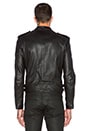 view 4 of 5 Washed Lamb Leather Motorcycle Jacket in Black